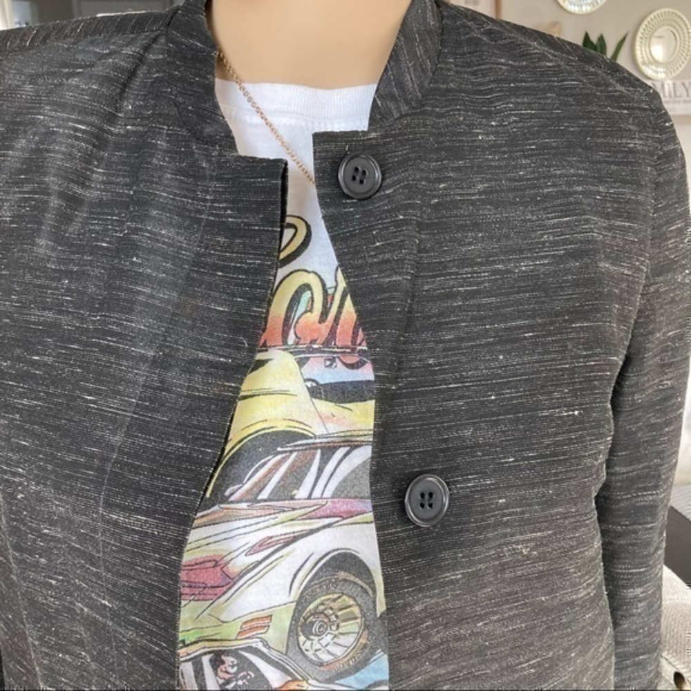 ๐ BCBG long black suit blazer jacket coat ๐งฅ 0 - Picture 3 of 8